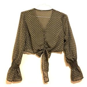 4 for $25 Sheer Polka Dot Blouse